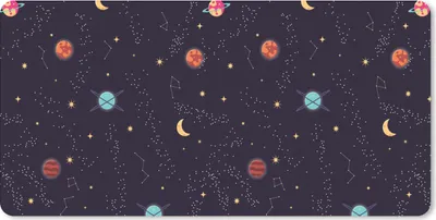 Produktbild von MuchoWow® Mauspad Mousepad Planeten - Sterne - Muster 60x30 cm - Mousepads - Maus Mat - Pad - Mausunterlage - Nachhaltig