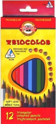Obrázok produktu pre Pastelky Koh-i-noor Triocolor 3132, trojhranné, 12 ks