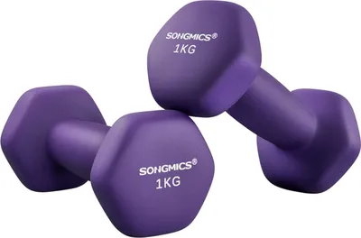 Produktbild von SONGMICS Hanteln, 2er Set, Hantelset, Kurzhanteln, Hexagon, Neopren-Beschichtung, Krafttraining, Workout, Fitnesstraining, für Zuhause