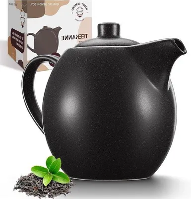 Image de Théière en céramique 12 L, noir anthracite