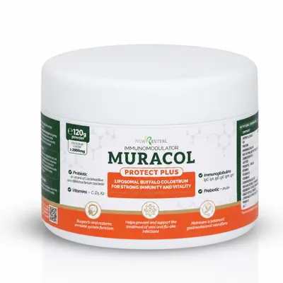 Produktbild von Muracol Protect Plus – Kolostrum, Holunder, Ingwer & Oregano – 120 g