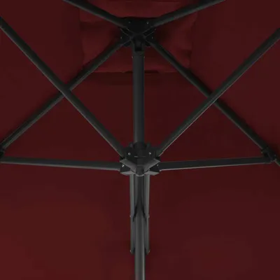 Imagen del producto de Maison Exclusive: Sombrilla con mástil de acero, 250x250x230 cm, color burdeos