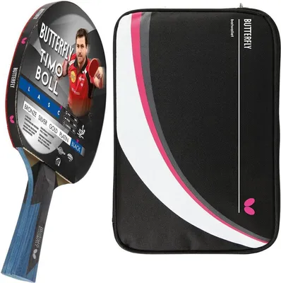 Produktbild von Butterfly 1x Timo Boll Black 85031 Tischtennisschläger + Tischtennishülle Drive Case II