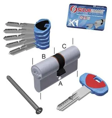 Produktbild von Formzylinder 'EVO K1' von SECUREMME, 70 mm (30+10+30)