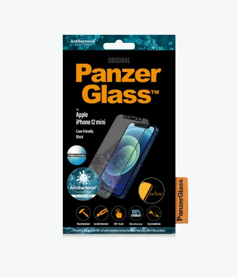 Obrázok produktu pre PanzerGlass 2719, Apple, Apple - iPhone 12 Mini, Suché aplikovanie, Odolné proti poškriabaniu, Odolný proti nárazom, Antibakteriálne, Priehľadná, 1 kusov