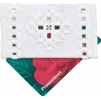 Obrázok produktu pre Vyradený model Permin Hardanger – sada na vyšívanie „Biela I“, vzor na počítanie, 6 x 9,5 cm