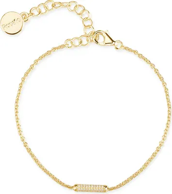 Produktbild von Vergoldetes minimalistisches Armband mit Zirkonen Bianca RZBI65