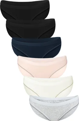 Produktbild von Fabio Farini - 6 Stück Damen Unterhose - Frauen Pantys aus Baumwolle im sportlich modischen Bikini-Style