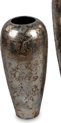 Bodenvase ANTIK champagner bauchig rund H. 62cm aus schwerer Keramik Formano