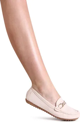 Produktbild von topschuhe24 2998 Damen Velours Mokassins Glitzer Komfort Slipper , Farbe:Beige, Größe:36 EU