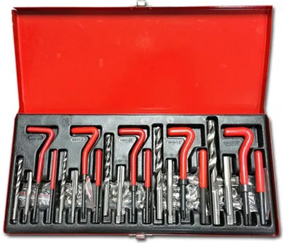 Immagine prodotto di Set di elicoidi da M5-M12 per riparazione dei filetti, kit riparazione per filettature, kit di riparazione per filetti, 131 pezzi