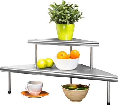 Obrázek produktu pro Maximex 2045030500 Maximex Massivo Duo Eckregal silber 2 Fachböden