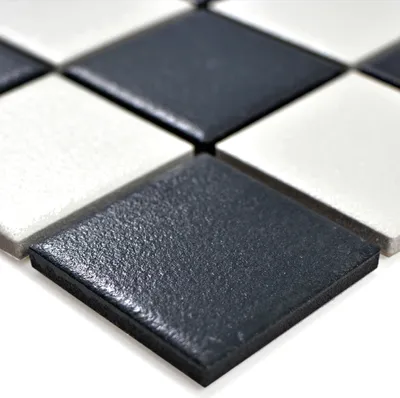 Produktbild von Keramik Mosaikfliesen Heinmot Schwarz Weiß R10 Q48