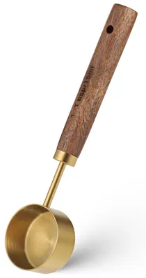Kaffee-Messlöffel 15 ml Edelstahl mit Walnussholzgriff