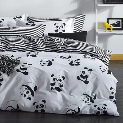 Immagine prodotto di L'Essentiel Linge de Maison, Panda- ELR6128, Nero, Bianco, Copripiumini, 65% cotone / 35% poliestere