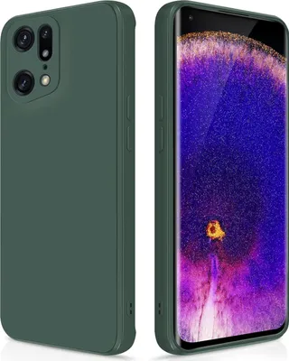 Produktbild von Silikon Hülle für OPPO Find X5 Pro Flüssigsilikon Dünn Gel Gummi Matt Kratzfeste Schutzhülle Nachtgrün