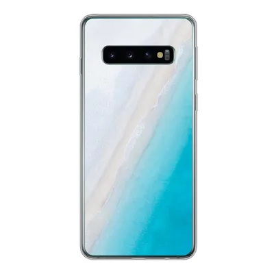 Produktbild von MuchoWow® Handyhülle Schutzhülle Hülle für Samsung Galaxy S10 Strand - Meer - Blau Silikon Softcase Handy Hülle - Handytasche
