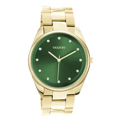Productafbeelding van Oozoo dameshorloge met stalen band, gouden kleur, analoog quartz uurwerk, model UOC10966