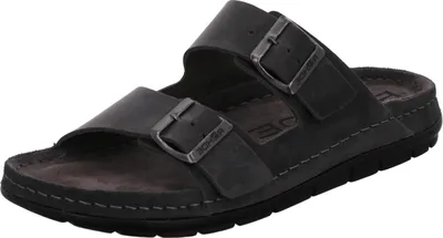 Produktbild von Rohde Herren Pantolette Leder Clog Schnalle Memoryfussbett bequem Rodigo-H 5918, Größe:41 EU, Farbe:Grau