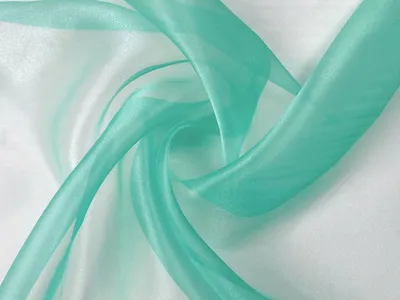 Produktbild von Crystal Organza Stoff Meterware 150 cm Breite, Mint