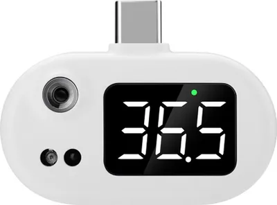 Produktbild von Avizar, Tragbares Infrarot-Thermometer USB-C mit LED Display, Weiß