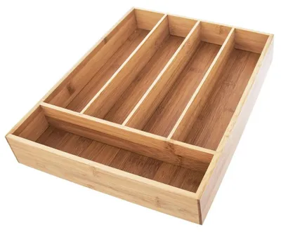 Obrázok produktu pre Organizér do zásuvky – vložka do zásuvky – 35 x 26 cm – bambus – hnedý