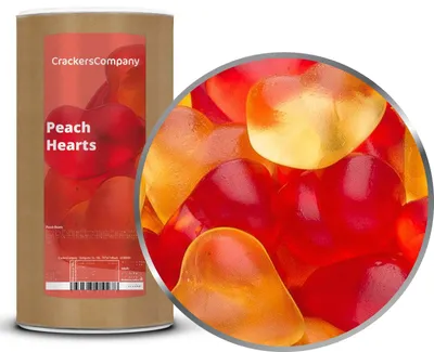 Produktbild von CrackersCompany Pfirsich-Herzen (Peach Hearts), Membrandose 1,1 kg