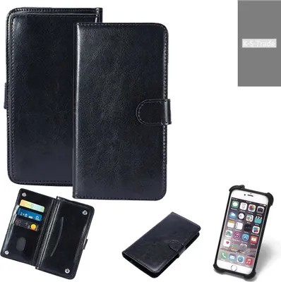 Produktbild von K-S-Trade 360° Hülle kompatibel mit Ruggear RG650 schwarz Kunstleder Case BookCase WalletCase Kunstlederederhülle Handyhülle, Rundumschutz Bumper