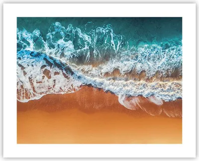 Produktbild von Poster - Poster ohne Rahmen - Sand Wasser Strand - 50x40 cm - Wand Bild - Wanddeko - Wandbilder - Kunstposter - Wandposter - Bilder - Kunstdruck - Wanddekoration - Wandbild - P2XAA50x40-5021