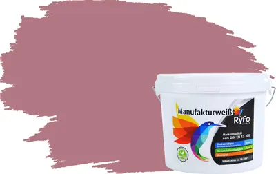 Produktbild von RyFo Colors Bunte Wandfarbe Manufakturweiß Herbstlila 3l - weitere Violett Farbtöne und Größen erhältlich, Deckkraft Klasse 1, Nassabrieb Klasse 1