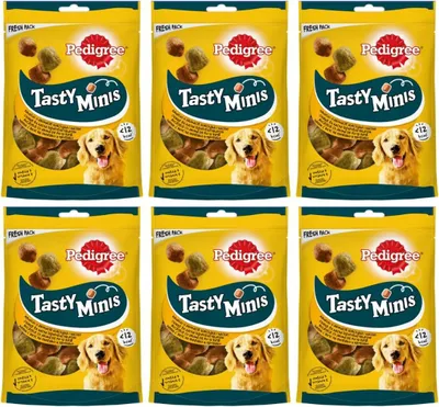 Produktbild von Pedigree Tasty Minis Leckerbissen mit Hühnchengeschmack für Hunde (6 x 130g)