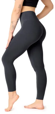 Image de Leggings longs à taille haute pour femme Bellivalini en viscose, pour le sport, le yoga et la salle de sport BLV50-289 (Graphite, S)