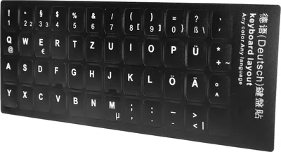 Zdjęcie produktu dla Niemiecka naklejka na klawiaturę Zastępcza naklejka na klawiaturę do komputera stacjonarnego Laptop