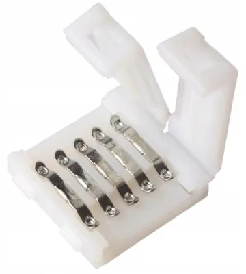 Obrázok produktu pre Konektor pre RGBW pásky, 5-pinový, 12 mm, jednostranný, bez kábla