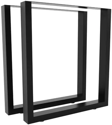 Produktbild von CLP 2er Set Tischbeine Velden für Couchtisch | Farbe schwarz Größe 30 cm