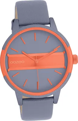 Produktbild von Oozoo Leder Damen Uhr Analog Quarzuhr Armband dunkelgrau Timepieces D2UOC11459