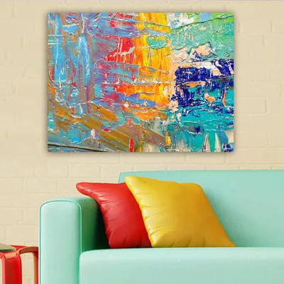 Produktbild von Wallity, 362273090_70100- HPE2348, Bunt, Leinwandbilder, 70 x 100 cm, 100% Leinwand