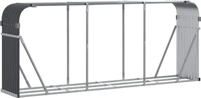 Produktbild von vidaXL Holzkorb Anthrazit 234x45x100 cm Verzinkter Stahl