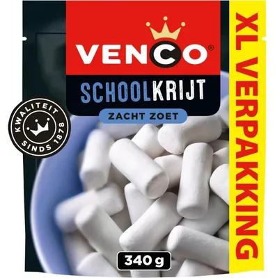Produktbild von Venco Schoolkrijt XL 340g – Extra großes, staubarmes Kreide-Set für Schule & Kreatives
