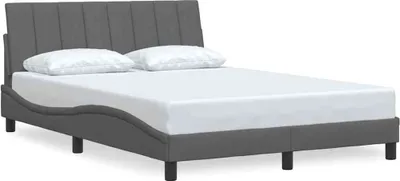 Produktbild von Bettgestell ohne Matratze "Hanko" Dunkelgrau 120x200 cm Stoff