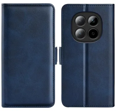 Productafbeelding van MobyDefend Hoesje - Geschikt voor Xiaomi Redmi Note 15 Pro Plus  -  Luxe Wallet Book Case (Sluiting Zijkant) - Blauw