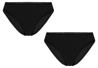 Produktbild von Bio-Baumwoll-Slip mit Spitze – 2er Pack