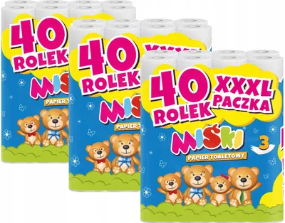 Obrázek produktu pro Toaletní papír 40R Bears 3W - 120 rolí