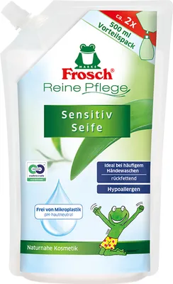 Produktbild von Frosch Reine Pflege Kinder Sensitiv-Seife 500 ml - Nachfüllbeutel