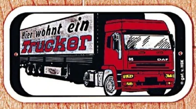 Produktbild von Hinweisschild - Warnschild - Türschild HIER WOHNT EIN TRUCKER - 302465 -