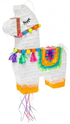 Produktbild von Lama Piñata zum Befüllen, Party Dekoration, Maße 36 x 45 x 7,5 cm