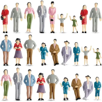 Miniaturfiguren 28 Stk. Maßstab 1:25 für Modellbau