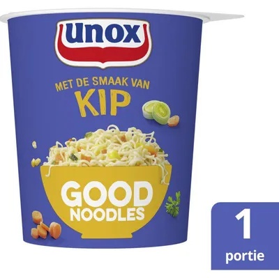 Obrázek produktu pro Unox Good Noodles Chicken 65g – Lahodné instantní nudle s kuřecí příchutí