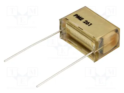 Obrázok produktu pre Kondenzátor: papierový; 10nF; 220VAC; rozstup: 10,2 mm; ±10 %; papierové kondenzátory THT PME261KA5100KR19T0