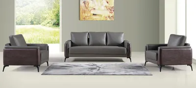 Produktbild von Sofagarnitur 3+1+1 Sitzer Set Design Sofas Polster Couchen Leder Relax Moderne